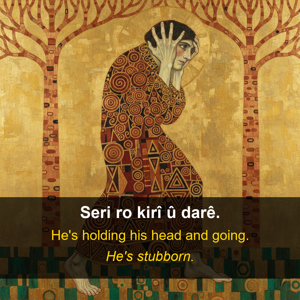 Afrini proverb card — Seri ro ki…