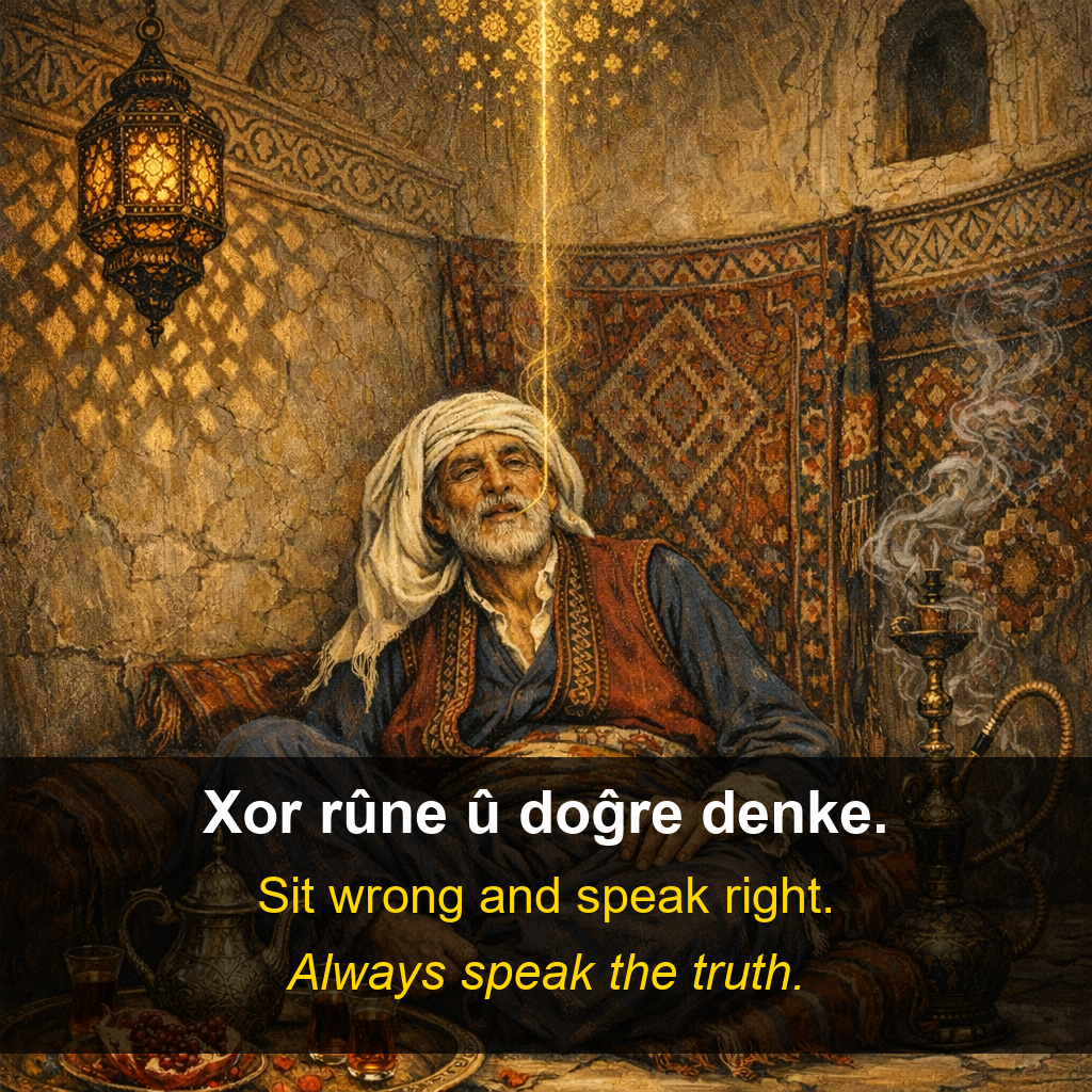 Afrini proverb card — Xor rûne û…