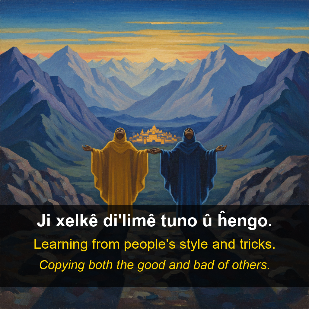 Afrini proverb card — Ji xelkê d…