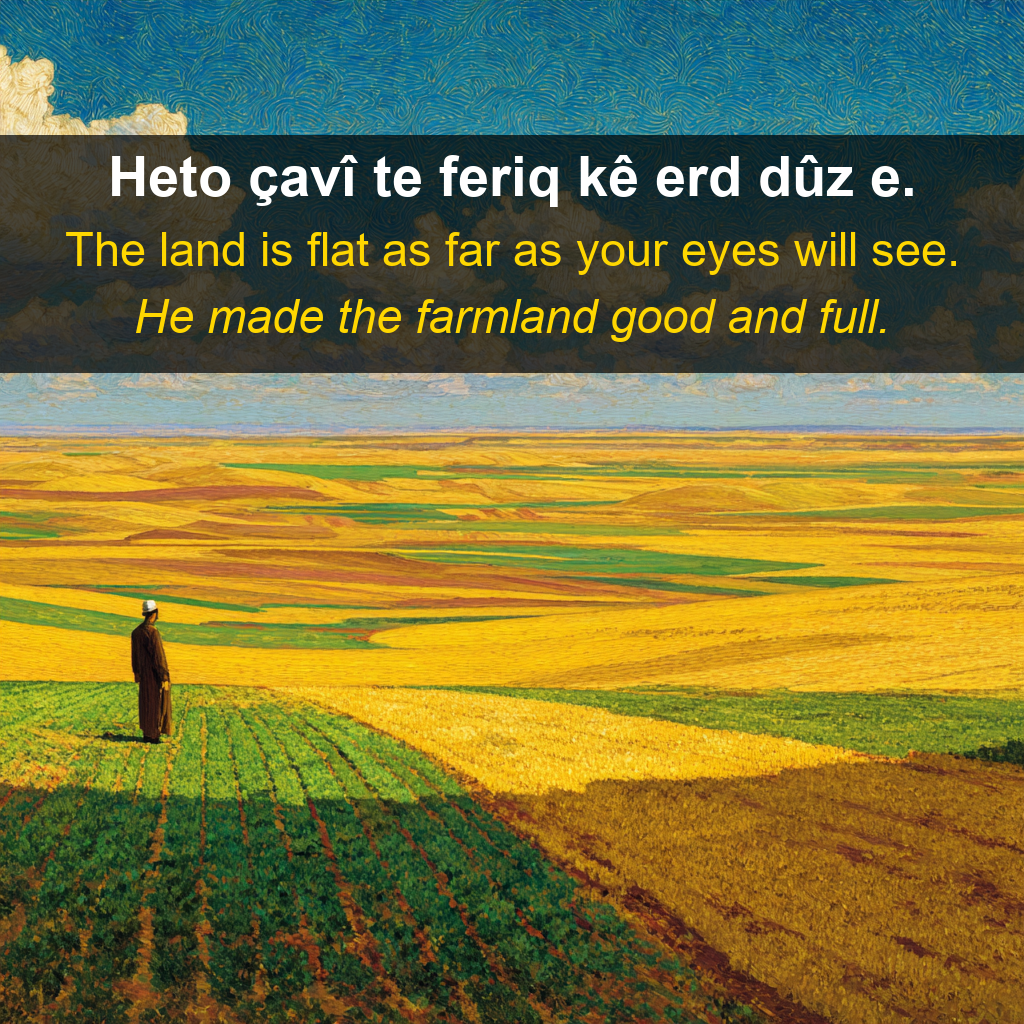 Afrini proverb card — Heto çavî…